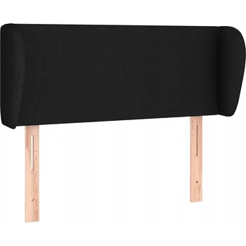 Černé čelo postele ušák, látka, 83 x 23 x 78/88 cm