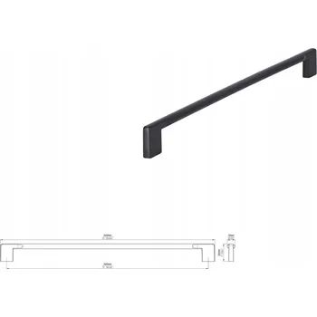 Nábytková úchytka SIRO 2496-340PB12 černá matná