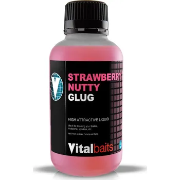 Návnadové aroma Vitalbaits Booster Strawberry Nutty Glug 500ml