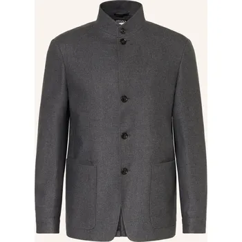 Pánské sako Zegna Pánské Sako Regular Fit S Hedvábím, tmavě šedá, 50