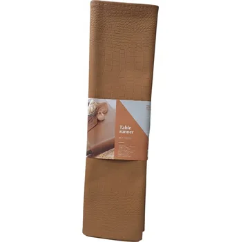 Obraz Běžec na stůl 45x150 cm kůže hnědý dekorativní, odolný voděodolný