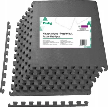 podložka na cvičení Podložka pod fitness zařízení Vitolog 180 cm x 120 cm černá