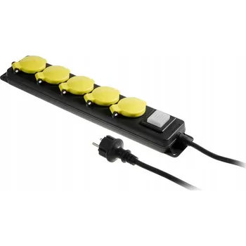 Napájecí kabel Prodlužovací Kabel přívod s lištou AW-Tools 3 m 5 ks černý