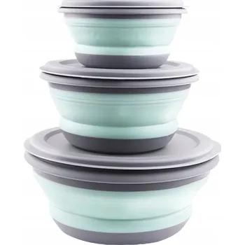 Pronett XJ5239 Skládací miska s víkem 3 ks zelená