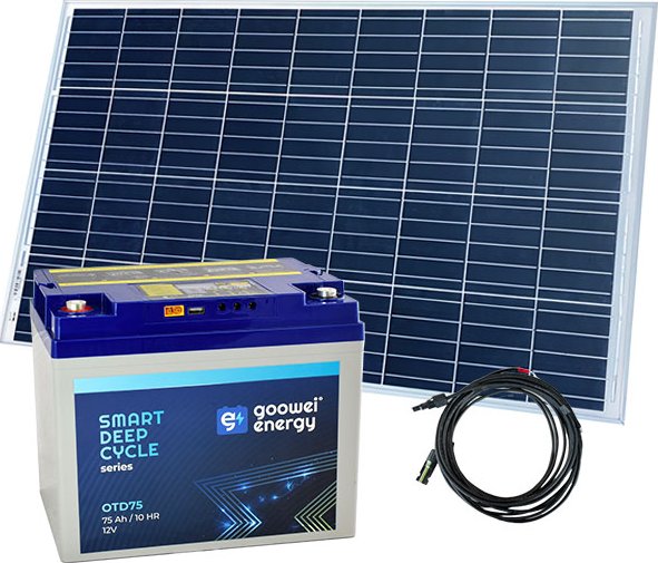 Goowei Energy Set OTD75 75Ah 12V panel Victron Energy 115Wp/12V