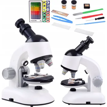 Obraz Vzdělávací mikroskop pro děti s LED osvětlením 1200x + sada příslušenství, stabilní