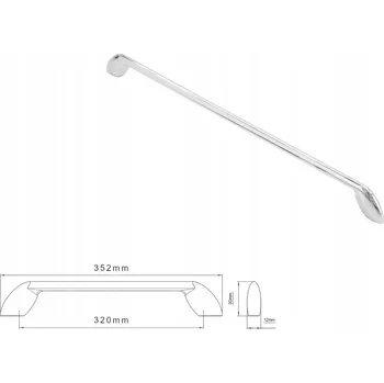 Nábytkové kování Nábytková úchytka SIRO 2392-352ZN1 chrom lesklý