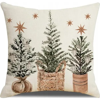 Povlak na dekorativní polštářek VÁNOČNÍ POVLAK NA POLŠTÁŘ NA DEKORAČNÍ POLŠTÁŘEK JASÁNEK VZOR VÁNOCE 45x45 CM