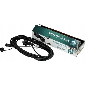 Napájecí kabel Světelný řetěz KOBI DESIGN 1000 cm do sítě černý