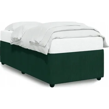 Postel Rám postele sametový tmavě zelený 200 x 100 x 46 cm
