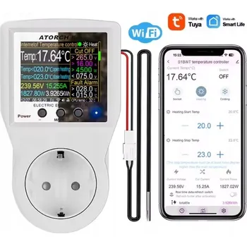 Bezdrátový časový regulátor Esco 16A, topení/chlazení, WiFi