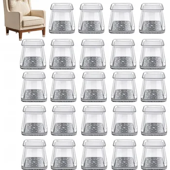 Podložka pod nábytek 24x PODLOŽKY POD NÁBYTEK STŮL ŽIDLE FILCOVÉ SILIKONOVÉ CHRÁNIČE 27-39 mm