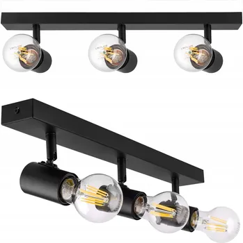 Stropní svítidlo LED lišta nastavitelná 3x E27 kolejnicové svítidlo loft moderní