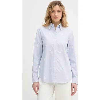 Pánská košile Bavlněná košile Tommy Hilfiger WW0WW49386 modrá 05X, vel. 34