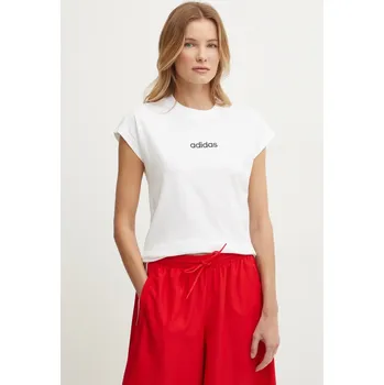 Pánské tričko Bavlněné tričko adidas Essentials Linear JC8239 béžová 01X, vel. XXS