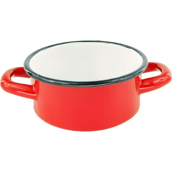 Hrnec RENDLÍK S UCHY ČERVENÝ 24 CM SMALT 413-24C