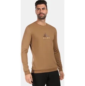 Pánská móda Pánské bavlněné tričko s dlouhým rukávem Kilpi BASE-M hnědá XXL