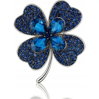 Brož Brož jetel BZ218 – elegantní brož s krystaly Stylový závěs