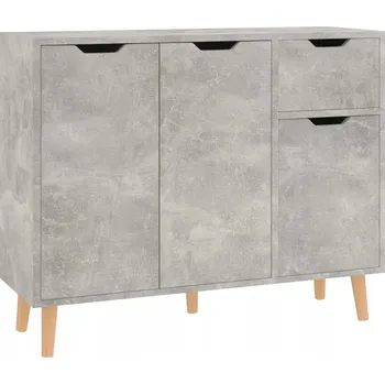 Komoda Skříňka z materiálu na bázi dřeva, Šedá Betonu, 90x30x72 cm