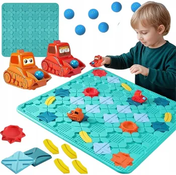 ostatní stavebnice KREATIVNÍ LOGICKÁ HRA DRÁHA PRO BAGR PUZZLE Z KOSTEK TRASA PŘEKONÁNÍ