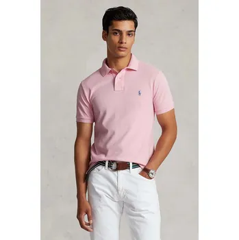 Pánské tričko Polo Ralph Lauren - Polo tričko 710795080004 růžová 30X, vel. L