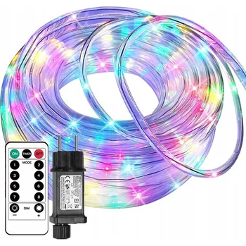 Vánoční dekorace VÝKONNÝ SVĚTELNÝ HAD 300 LED VÁNOČNÍ OSVĚTLENÍ NA STROMEČEK ZÁVĚS GIRLANDA 30m MULTIKOLOR