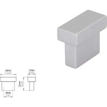Nábytková úchytka SIRO 1595-29PB21 vzhled hliníku