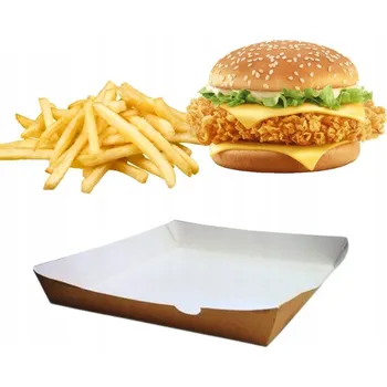 Obraz 100x Papírová tácka 207x120x55 mm bílo-hnědá