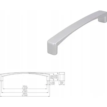Nábytkové kování Nábytková úchytka SIRO 1666-136PB21 vzhled hliníku