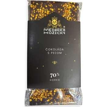 Čokoláda MEDÁREŇ Hořká čokoláda s pylem 75 g 70 %