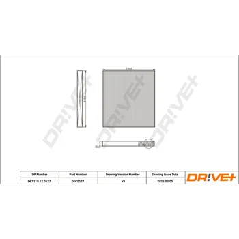 Kabinový filtr Filtr vzduchu v interiéru Dr!ve+ DP1110.12.0127