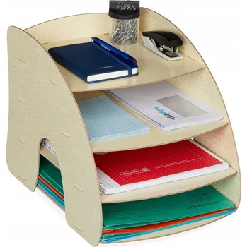 Kufr na dokumenty Relaxdays A4 hnědý