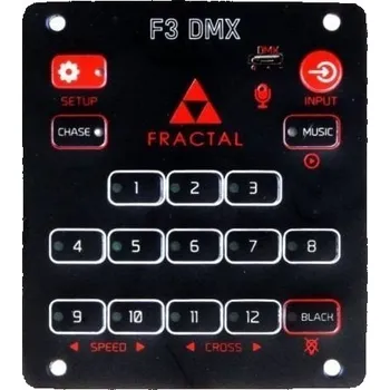 Řízení osvětlovací techniky Fractal Lights F3 DMX Control Bezdrátový systém pro ovládání světel (Jako nové)
