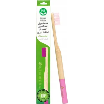 Péče o chrup Bambusový kartáček Biomika růžový
