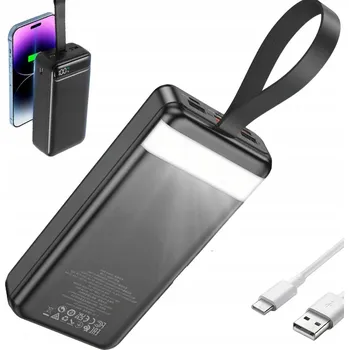 Powerbanka Přenosná powerbanka s funkcí nouzového osvětlení, USB-C, 50000mAh