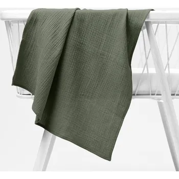 Plena Mušelínová plena/dečka Nature MSN-076 Zelená khaki 70x70 cm