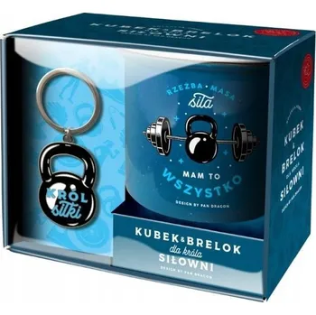 Sada pro siláka – hrnek a klíčenka Král posilovny