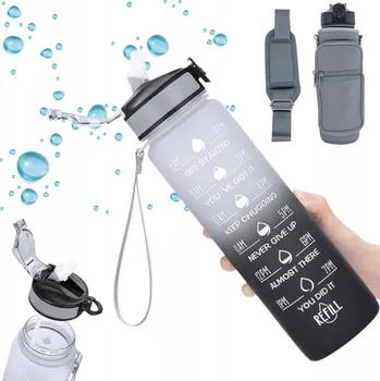 MOTIVAČNÍ LAHEV NA VODU TRITAN LAHEV NA PITÍ SPORTOVNÍ FIT 900ml S OBALEM