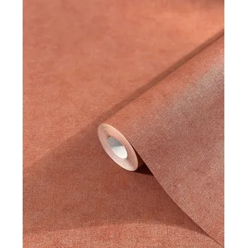 Tapeta ORANŽOVÁ TAPETA S EFEKTEM LESKLÝCH ODĚREK VINYLOVÁ NA VLIESU