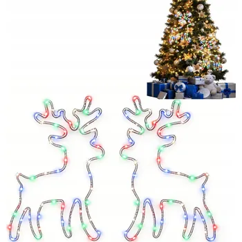 Vánoční dekorace Vánoční osvětlená dekorace se sobem, 8 režimů, 2 kusy