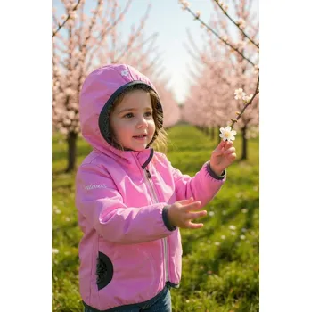 Chlapecká bunda Dětská softshell bunda beránek navy modrá a růžová Velikost: 86/92 Dětská bunda/kabátek