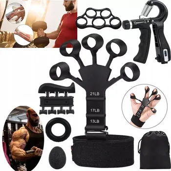 Posilovač ruky sada pro trénink prstů a dlaně 6 dílů - silný a odolný