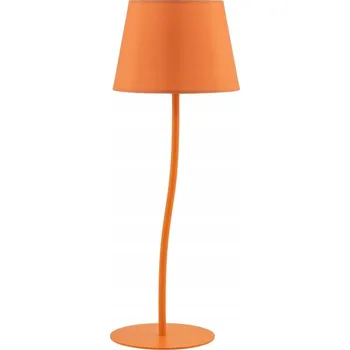 Lampička Noční Lampa NICOLA Oranžové stínidlo 1xE27 37cm Stolní lampa na stůl nebo noční stolek