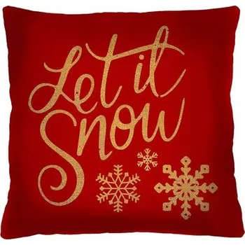 Polštář Polštář - LET IT SNOW - 40x40 cm eco- Bertoni