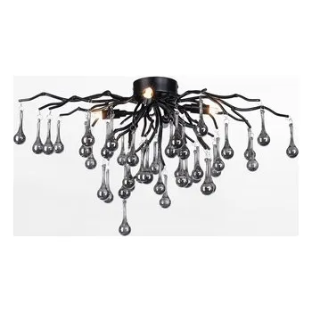 Stropní svítidlo černé ICICLE průměr 60 cm