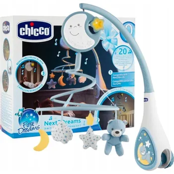 Kolotoč nad postýlku Chicco First Dreams Kolotoč na postýlku Next2Dreams 3v1 Modrý 76272