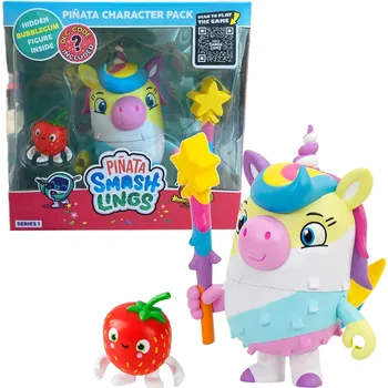 Figurka PINIATA SMASHLINGS SADA JEDNOROŽEC LUNA + 2 FIGURKY