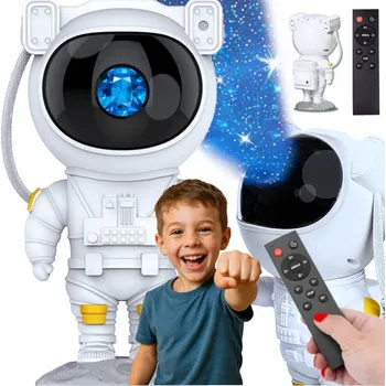 Noční světlo PROJEKTOR NOČNÍ OBLOHY ASTRONAUT pro děti Noční Lampa Projektor