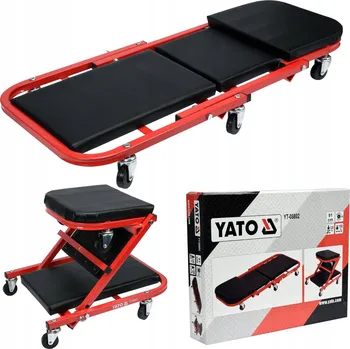 Dílenské montážní lehátko YATO DÍLENSKÉ LEHÁTKO SKLÁDACÍ SEDAČKA TABURET STOLIČKA VOZÍK 2v1
