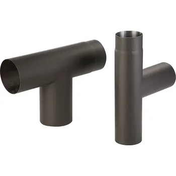 Kovo Kraus T-kus kouřovod 15/50 cm černý 1 ks